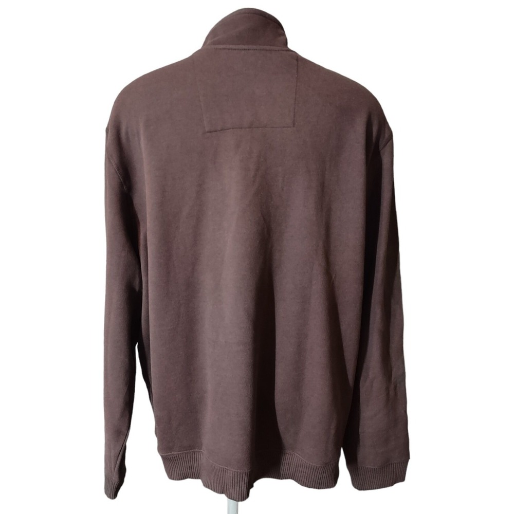 Arrow Pullover 2XLT Men Cabin Core Norm Core Brown Quarter Zip Mock Neck Sweater - Picture 2 of 10
